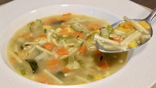 ESTA SOPA DE VERDURAS Y FIDEOS VA A SER TU PREFERIDA, ES MUY FÁCIL!!