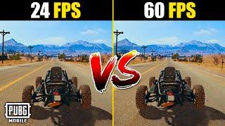 24FPS VS 60FPS comparison in  PubgMobile | Good device matters!
