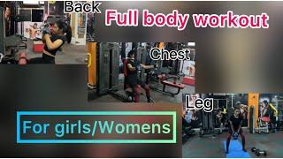 Full body workout for women/Girls || weight gain exercises. Realistic gym exercises.