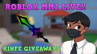 LIVE Roblox MM2 KNIFE GIVEAWAY 1V1 TOURNEY FOR MOD