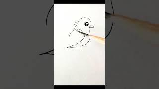 2=| easy bird drawing #shorts