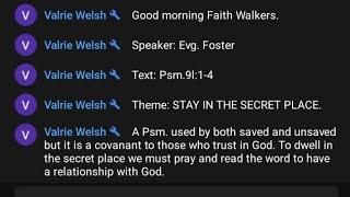 Good Morning Faith Walk | Speaker Evg Foster
