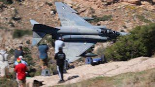 THE LEGENDARY F-4 PHANTOMS FLYING LOW IN THE GREEK MACH LOOP -  4K