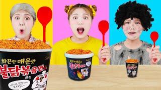 Big, Medium and Small Food Challenge by Mukbang Giant vs Tiny Food by HIU 하이유