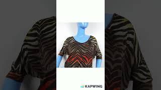 Crece Zebra Animal Print Cold Shoulder Slinky Top Blouse S 4 6 USA Made Deep Back #fashion #zebra