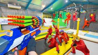 Nerf War | Amusement Park Battle 97(Nerf First Person Shooter)