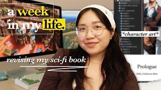 a week in my life (full-time writer edition)  revising my sci-fi book | writing vlog