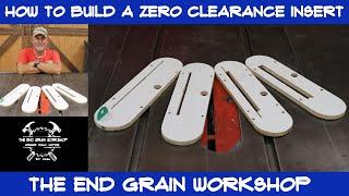 Table saw zero clearance insert with micro jig splitter - The End Grain Workshop