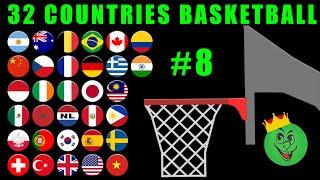 Basketball Marble Race with 32 Countries #8 \ Marble Race King