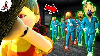 Squid Game 🟢 Green light Red light  Ice Scream, Granny, Scary Teacher  funny horror animations