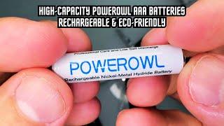 POWEROWL AAA Rechargeable Batteries 24 Pack – High Capacity 1000mAh NiMH for Long-Lasting Power