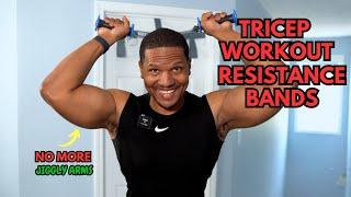 Resistance Bands TRICEP workout | Get Rid of JIGGLY ARMS!