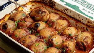 Greek Stuffed Onions: Salatourmasi