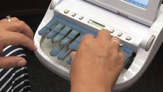 Video: How a court reporter uses a stenotype machine