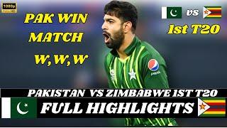 Pakistan Vs Zimbabwe 1st T20 Match Full Highlights  2024  || Pak Vs Zim