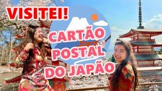 SONHO REALIZADO - VISITEI O CARTÃO POSTAL DO JAPÃO - Monte Fuji Chureito Pagoda com Cerejeiras