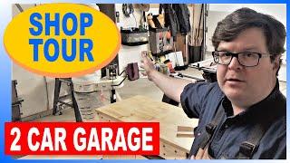 Woodworking Shop Tour: 2 Car Garage, 13 Major Tools, Bonus Dust Collector Update!