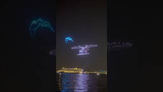 Dubai Drone Show at Dubai Marina,JBR #dubai #dubaicity #nightlifedubai #dubailife #dubainightlife