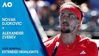 Novak Djokovic v Alexander Zverev Extended Highlights | Australian Open 2025 Semifinal