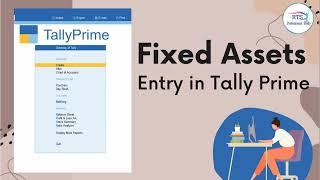 Fixed Assets Entry in Tally prime  | How to pass Fixed Assets entry in tally prime