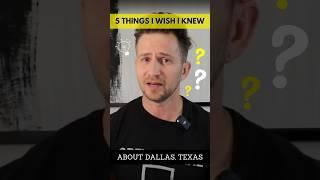 Top 5 Must Knows Before Moving to Dallas Texas Part 1 #movetotexas #dallastexas #texasweather