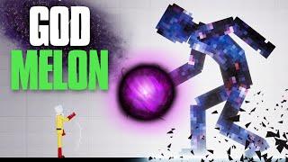 Saitama vs GOD Melon [GOD Cube Power] - People Playground 1.27