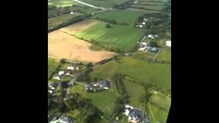 Helicopter flight over Mullingar Ireland