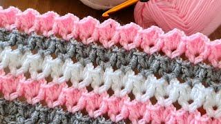 Unique Very Easy Crochet sewing pattern baby blanket for beginners