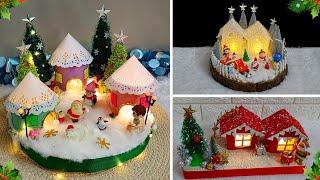 3 Economical Christmas Village made with simple material | DIY Affordable Christmas craft idea214