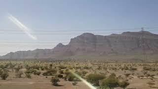 Green Deserts - View of Arabian Landscape from High Speed Train between Madinah and Jeddah