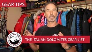 Dolomites GEAR LIST