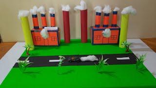 How to make an Air Pollution Model | School Project | Science Project I Factory Exhibition Model |