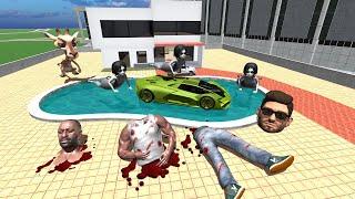 Franklin Lamborghini Sian Upadate Car and Ghost in Swiming Pool | Indian Bikes Driving 3d Gameplay