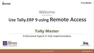 Remote Access in Tally - Tally Master