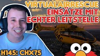 Rettungshelikopter-Einsätze mit echter Leitstelle! Christoph Rheinland im Einsatz bei VAR #VATSIM