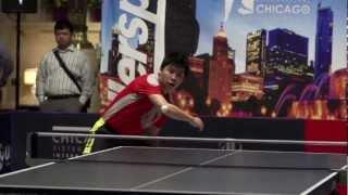 2012 Killerspin Chicago International Table Tennis Festival | Slow Motion | Chen Qi