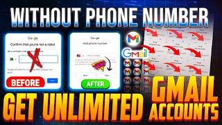 Unlimited gmail without number | Create bulk gmail accounts | Free google account