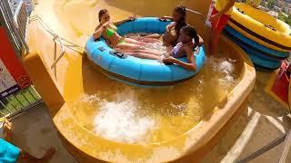 Family Floats WaterSlide at The Land of Legends Theme Park, Antalya, Turkey (Türkiye)