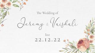 Wedding  Service of Jeremy & Vaishali | 22nd December  2022