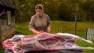 A woman living alone in the mountains roasted a whole lamb — but for what???