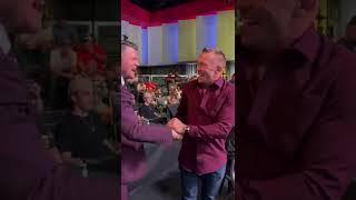 Michael Bisping meets Georges St. Pierre Cageside at UFC Vegas 58