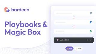 Bardeen 2.0 Tutorial: Playbooks & Magic Box