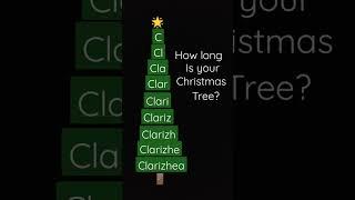how long is your Christmas tree