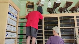 Oakdale Museum..new shelves for old Oakdale Leader collection