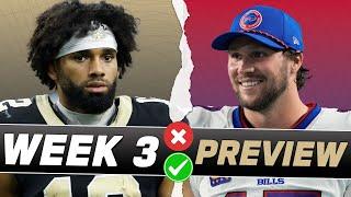 Week 3 Fantasy Football Preview, Every Game Starts + Sits | NFL Fantasy Football Show