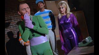 Curvy Blonde Moth (Linda Gaye Scott) in Metallic Spandex Catsuit 1080P BD