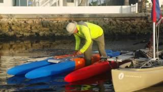 Outrigger sailing canoe kit.