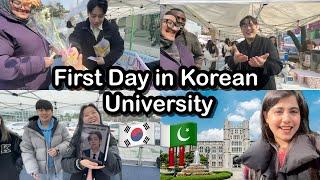 FIRST DAY IN KOREAN UNIVERSITY Kdrama Style | VLOG 