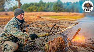 В лесу на хуторе проводим время в свое удовольствие. Без городской суеты и без соседей. Зима  +11