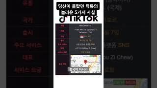 틱톡, 당신이 몰랐던 신기하고 놀라운 5가지 사실